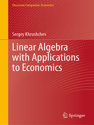 cover image of Linear Algebra with Applications to Economics